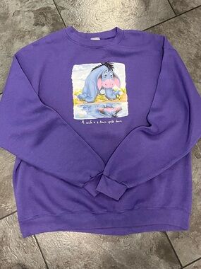 Disney Purple Eeyore Crewneck Sweatshirt